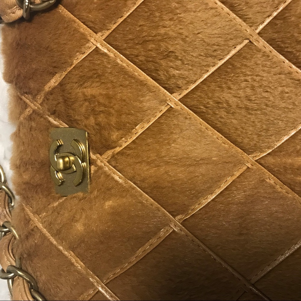 Vintage Chanel Fur and Leather Mix Bag - Picture 8 of 8